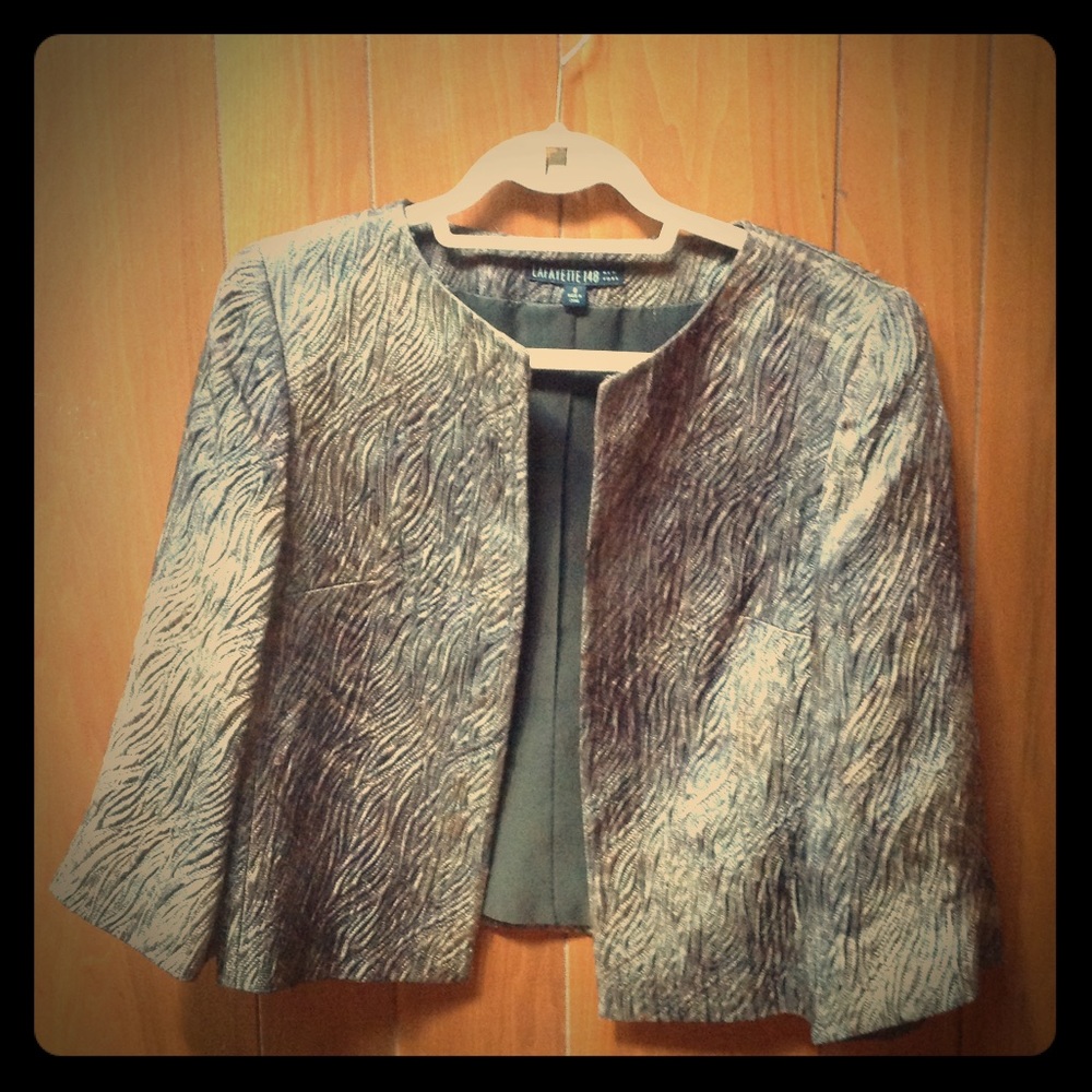 Green print jacket